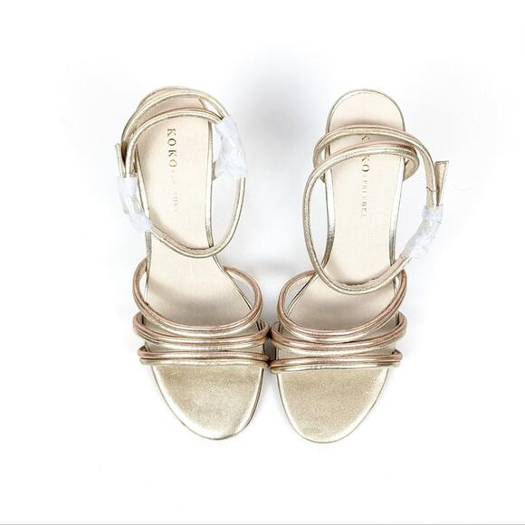 Koko + Palenki Multi Metallic Double Strap Odin Heels Size 7 - Picture 4 of 9